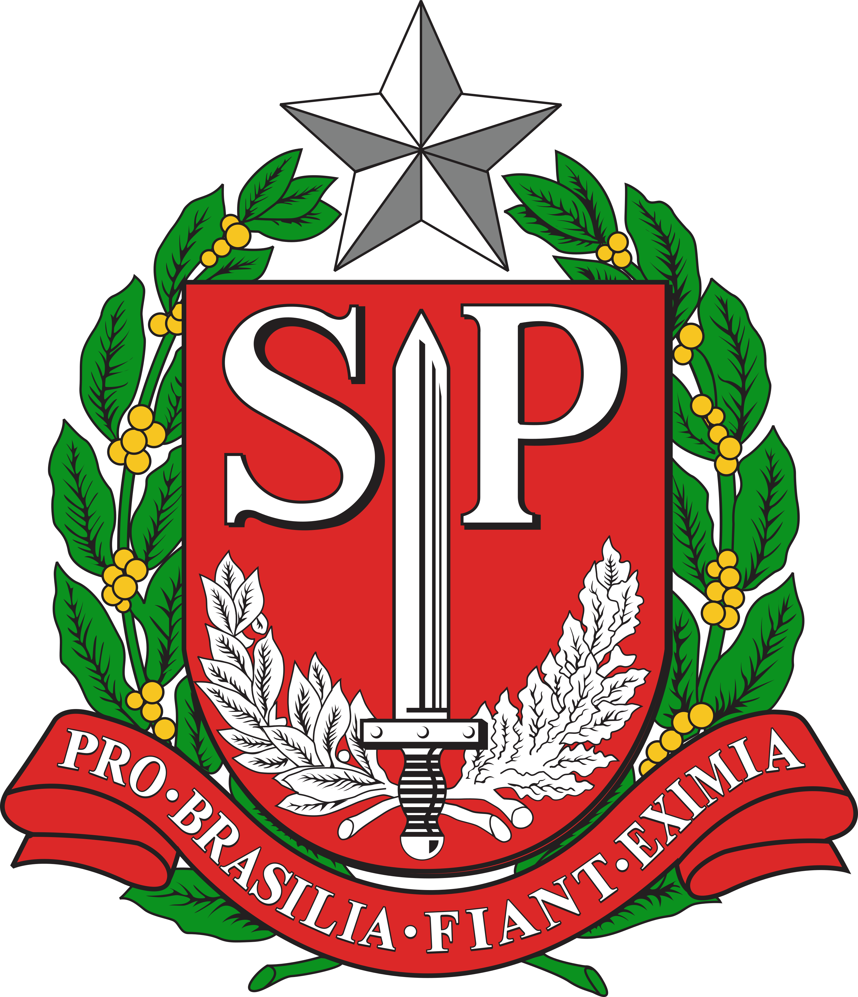 Estado de São Paulo brasão, logo.